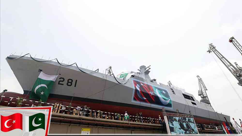 Pakistan MİLGEM Projesi’nin üçüncü gemisi denize indirildi